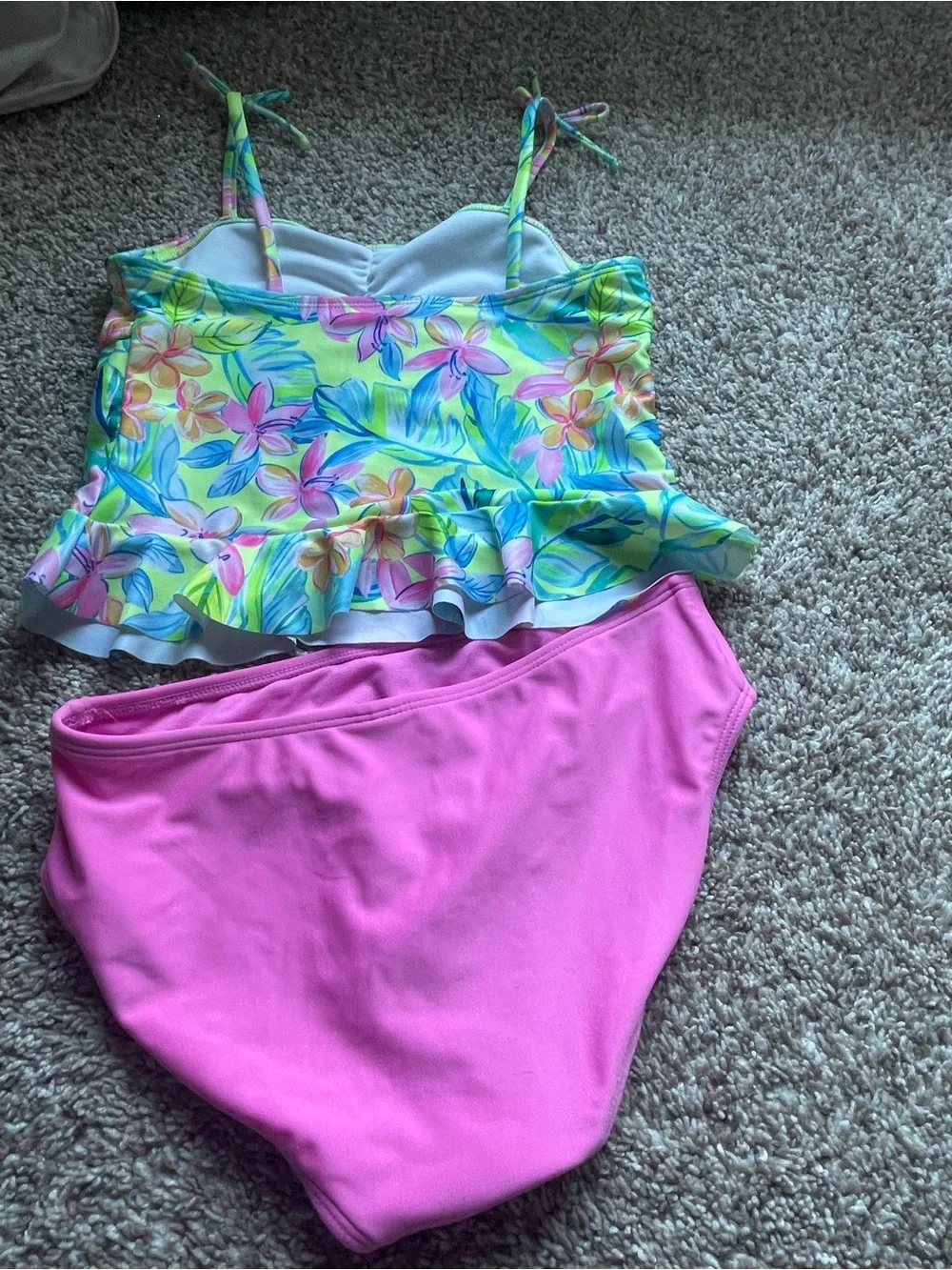 Cat & Jack Hot Pink Girls' Swim Top